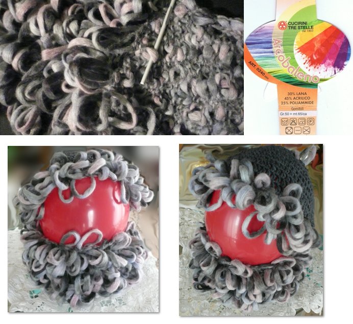 scaldacollo cappello frange cucirini tre stelle